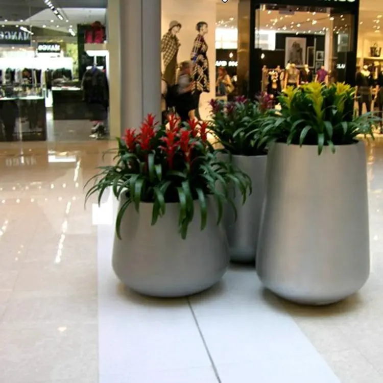 Floor Gardening Fiberglass Wholesale Plant Pots With Unique Design