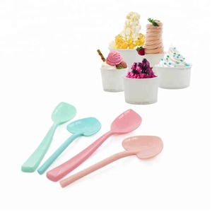 Tasse à crème glacée jetable en papier, pièces, avec cuillère - Product Image 1