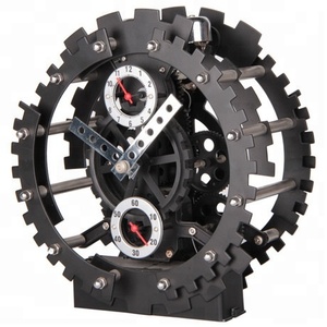 <span class=keywords><strong>Reloj</strong></span> <span class=keywords><strong>de</strong></span> <span class=keywords><strong>mesa</strong></span> con engranaje <span class=keywords><strong>antiguo</strong></span>, diseño alemán HY03C40 - Product Image 2