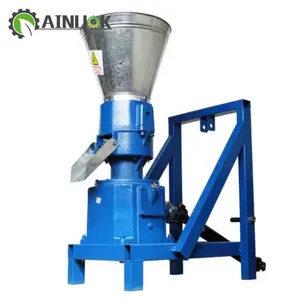 Factory Directly Sale Flat die wood Sawdust Small Pellet Machine