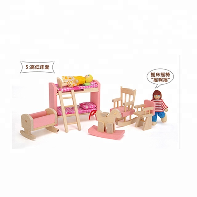 Играть ролевые кровати деревянные кукольный дом мебель 1/6 масштаб деревянная мебель кровати деревянные Кукольный дом