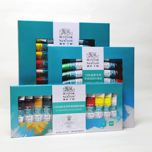 Winsor Newton 10ml Art Acrylic Color Paint Set 12/18/24 colores para dibujar sobre papel de lona de vidrio - Product Image 1