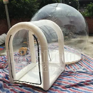 4m dome outdoor clear inflatable bubble dome tent with entrance tunnel entrance from Guangzhou inflatable bubble tent for sale