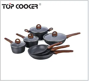 Sonex-Juego de utensilios de cocina con revestimiento de mármol y aluminio forjado, fábrica China