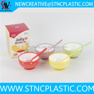 Bộ 4 Chiếc Bát Nhựa Hai Màu AquaWhite Kids Bello Với Muỗng Và Hộp Màu - Product Image 2