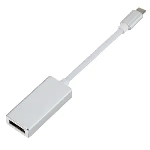 Silver USB C to DisplayPort Adapter USB 3.1 USB-C to DisplayPort Converter 4K@60Hz Standard DP Type-C Adapter for Macbook