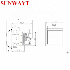 热销街机游戏按钮51 * 51毫米LED方形街机按键开关 - Product Image 6