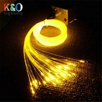 Cubierta de chaqueta de PVC transparente, brillo lateral brillante, fibra óptica de cascada para decoración de boda
