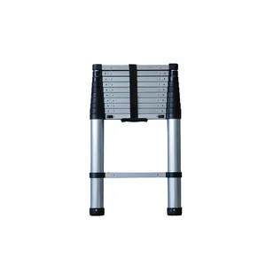 One touch system telescopic ladder with ANSI A 14.2 OSHA America national ladder standard