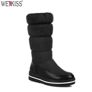 Plus Size Women Shoes Rubber Sole Warm Winter Snow Down Boots Round Ladies Platform Boots OEM Shoes