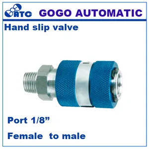 Gogo aire neumático tubo interruptor de control Fitting mano válvula macho a para mujer 1/8 pulgadas BSPP
