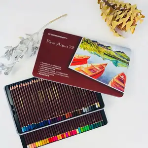 OEM kualitas tinggi murah pensil warna air Gambar kayu Anak Seni air pensil warna Set untuk menggambar