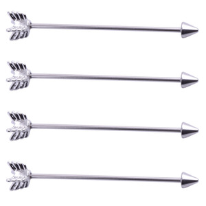 Orecchino lungo industriale della freccia dell'acciaio inossidabile del <span class=keywords><strong>Piercing</strong></span> del bilanciere di dichiarazione dei monili del corpo di modo - Product Image 4