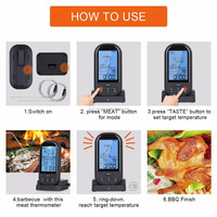 Termometer Daging Digital Nirkabel untuk BBQ dan Dapur