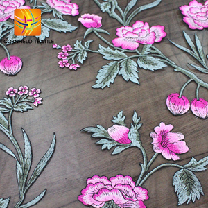 La migliore vendita 10 anni di esperienza fornitore della cina taglio laser disegno del fiore del ricamo tessuto - Product Image 1