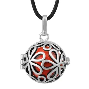 Hotsale 925 En Argent Sterling Ange Appelant Pendentifs Avec D'origine Mexicaine Bola Carillon Boule Bali Balle Harmonie Bola