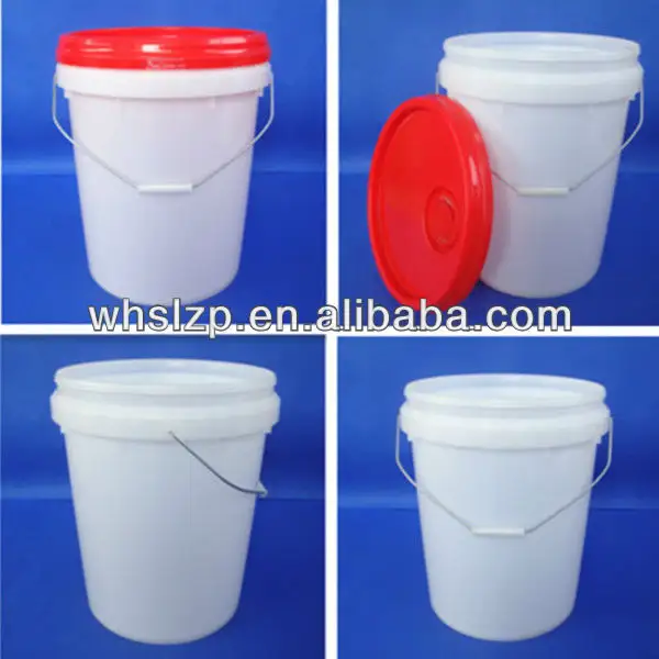 20L plastic bucket with red spout lid for Grease