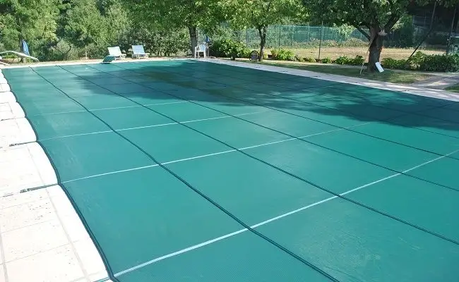 PVC Hard Mesh Safety Green Color Cover For Above Ground Swimming Pool