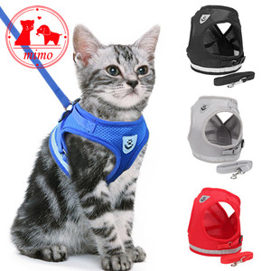 Reflective Pet Dog <strong>Cat</strong> <strong>Harness</strong> for Dog and Leash Set Nylon Mesh Kitten Puppy Dogs Vest <strong>Harness</strong> Leads Pet Clothes - Product Image 5