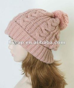 Pom crochet made up handmade knitted hat cap dread loc locks and padlocks knitted crochet cap rh019 - Product Image 1