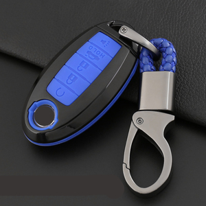 Housse de clé télécommande de voiture, en Fiber de carbone, <span class=keywords><strong>pour</strong></span> <span class=keywords><strong>Nissan</strong></span> <span class=keywords><strong>Qashqai</strong></span> J10 J11 note micra x-trail t31 t32 - Product Image 3