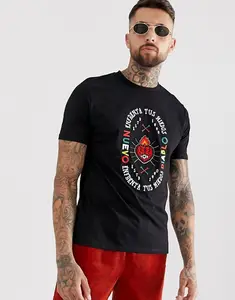 Hip- hop mans custom t-shirt printing high quality men t shirts