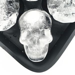 BHD 3D Skull <span class=keywords><strong>Ice</strong></span> <span class=keywords><strong>Cube</strong></span> <span class=keywords><strong>Maker</strong></span> Eco-Friendly Flexible Silicone <span class=keywords><strong>Ice</strong></span> <span class=keywords><strong>Cube</strong></span> Tray Logotipo personalizado <span class=keywords><strong>Giant</strong></span> Skull <span class=keywords><strong>Ice</strong></span> Mold - Product Image 5