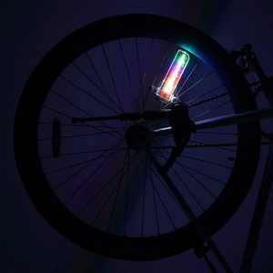 Signal lumineux de roue 2 faces, 32 motifs, étanche, arc-en-ciel, pour vélo, fixe <span class=keywords><strong>sur</strong></span> rayons de vélo - Product Image 5