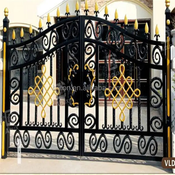 craft luxury villas wrought iron gate spear point
