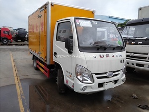 YUEJIN 4x2 Van camión caja seca camión <span class=keywords><strong>de</strong></span> <span class=keywords><strong>transporte</strong></span> <span class=keywords><strong>de</strong></span> mercancías peligrosas camión para la venta - Product Image 2