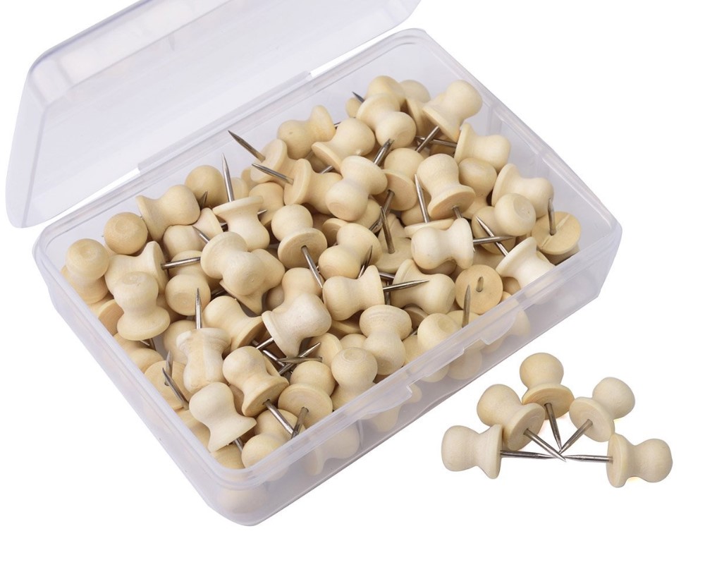 Деревянные булавки в форме соломенной шляпы, деревянные булавки для больших пальцев, декоративные булавки для фотографий с картой