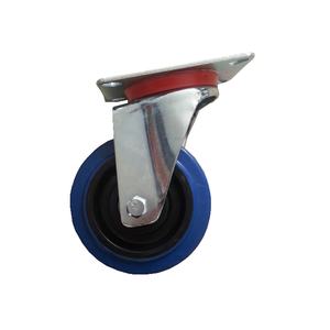 Roue en caoutchouc élastique bleu, roulette robuste, haute qualité - Product Image 5