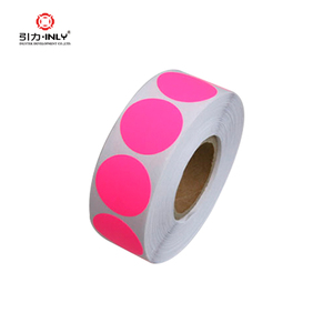 Cirkel <span class=keywords><strong>label</strong></span> Custom zelfklevende fluorescerende <span class=keywords><strong>sticker</strong></span> papier