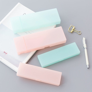 Top Qualität Einfache Transparent bleistift fall Frosted Kunststoff Bleistift Stifte lagerung box schreibwaren Büro Liefert 3 spezifikationen - Product Image 3