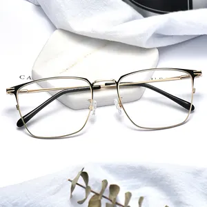 Hotest square large size ready stock metal eye frames for men no moq