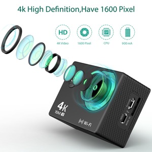 4k @ 30fps WIFI XDV APP action cam Ultra FULL HD 1080 P 60FPS impermeabile Helmet recorder macchina fotografica di Sport - Product Image 2