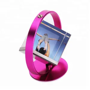 Magic floating cube rotating photo frames with 3 photo magnetic