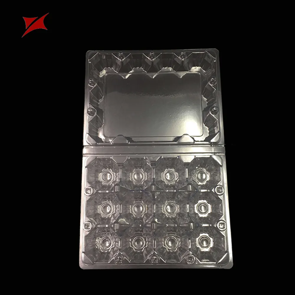 China OEM folding plastic tray blister 12 packs quail egg cartons for sale