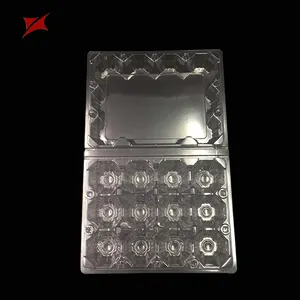 China OEM dobrável bandeja de plástico bolha 12 embalagens caixas de ovos de codorna para venda