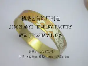 Fashion latest design women metal 18k gold bracelet bangle