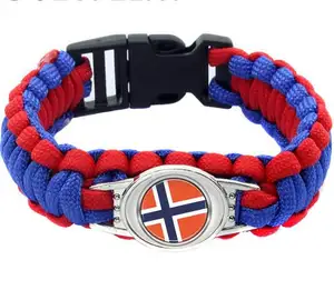 Bracelet paracorde personnalisé avec drapeau de la coupe du monde 2022