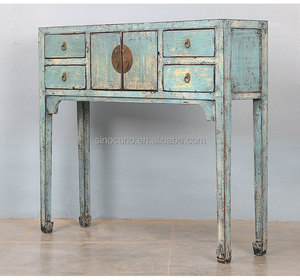 Chinese Antique <strong>Narrow</strong> <strong>Console</strong> <strong>Table</strong> Wooden High Side Thin <strong>Table</strong> - Product Image 4