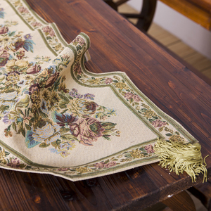 Cộng với Jacquard dệt bảng <span class=keywords><strong>runner</strong></span> hoa bảng <span class=keywords><strong>Runner</strong></span> với tua - Product Image 4