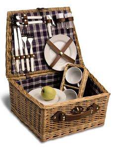 Caja de Regalo de Plástico de <span class=keywords><strong>Picnic</strong></span> De Mimbre tejidas a mano <span class=keywords><strong>Canasta</strong></span> de Alimentos Con Tapa - Product Image 1