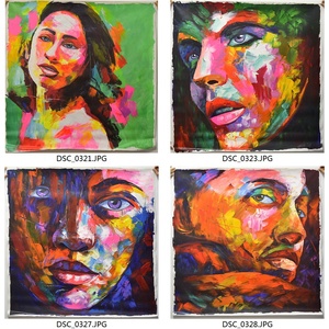 Photo personnalisée Art fait à la main <span class=keywords><strong>moderne</strong></span> Portrait <span class=keywords><strong>acrylique</strong></span> <span class=keywords><strong>couteau</strong></span> huile visage <span class=keywords><strong>peinture</strong></span> - Product Image 5