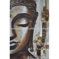 Lukisan Minyak Buddha Abstrak Lukisan Kontemporer Wajah India Seni Cat