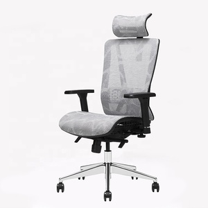 Muebles de oficina de estilo moderno 2020, silla giratoria de malla ergonómica con silla de oficina de tela elevadora para uso empresarial