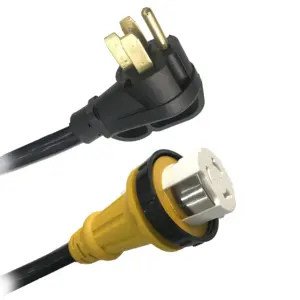 Heavy duty 50Amp plug with Handle RV cable