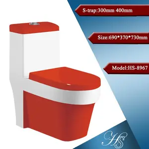 Hs-8967 huida banheiro cor vermelha vaso sanitário louças sanitárias um banheiro pedaço
