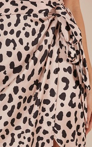 Tùy Chỉnh <span class=keywords><strong>Ladies</strong></span> Thiết Kế Mới Leopard Print <span class=keywords><strong>Satin</strong></span> Bọc Midi Váy - Product Image 3